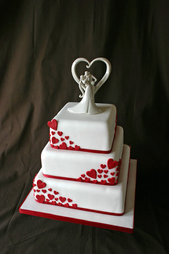 Valentine 39s Day Wedding Cakes