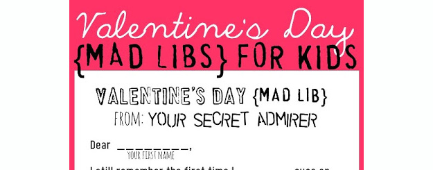 FREE Valentine’s Mad Libs for Kids Printables
