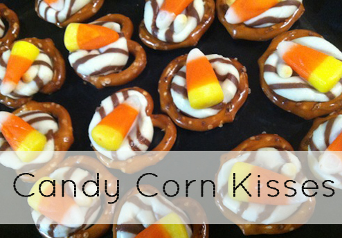 Candy Corn Kisses Pretzel Treats