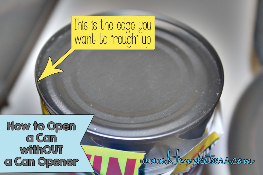 How to open a can without a Can Opener ~ #EmergencyPreparedness #Survival #Camping
