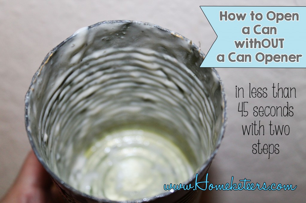 How to open a can without a Can Opener ~ #EmergencyPreparedness #Survival #Camping