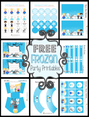 Frozen Themed Party Printable Set FREE ~ Homeketeers ~ #Free #Printables #Frozen #Party