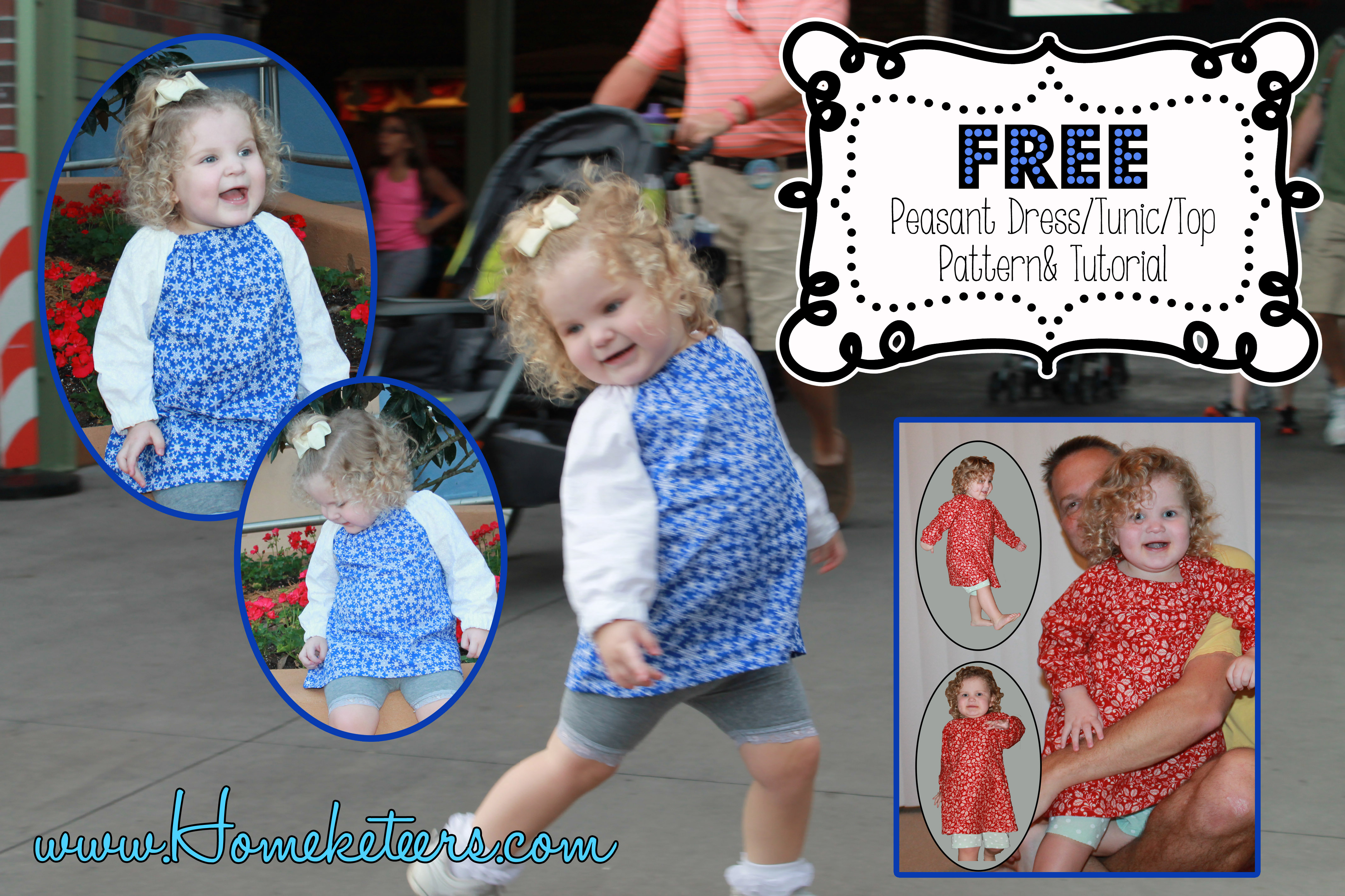 Sew a Girls Peasant Dress/Top ~ Free Pattern & Instructions