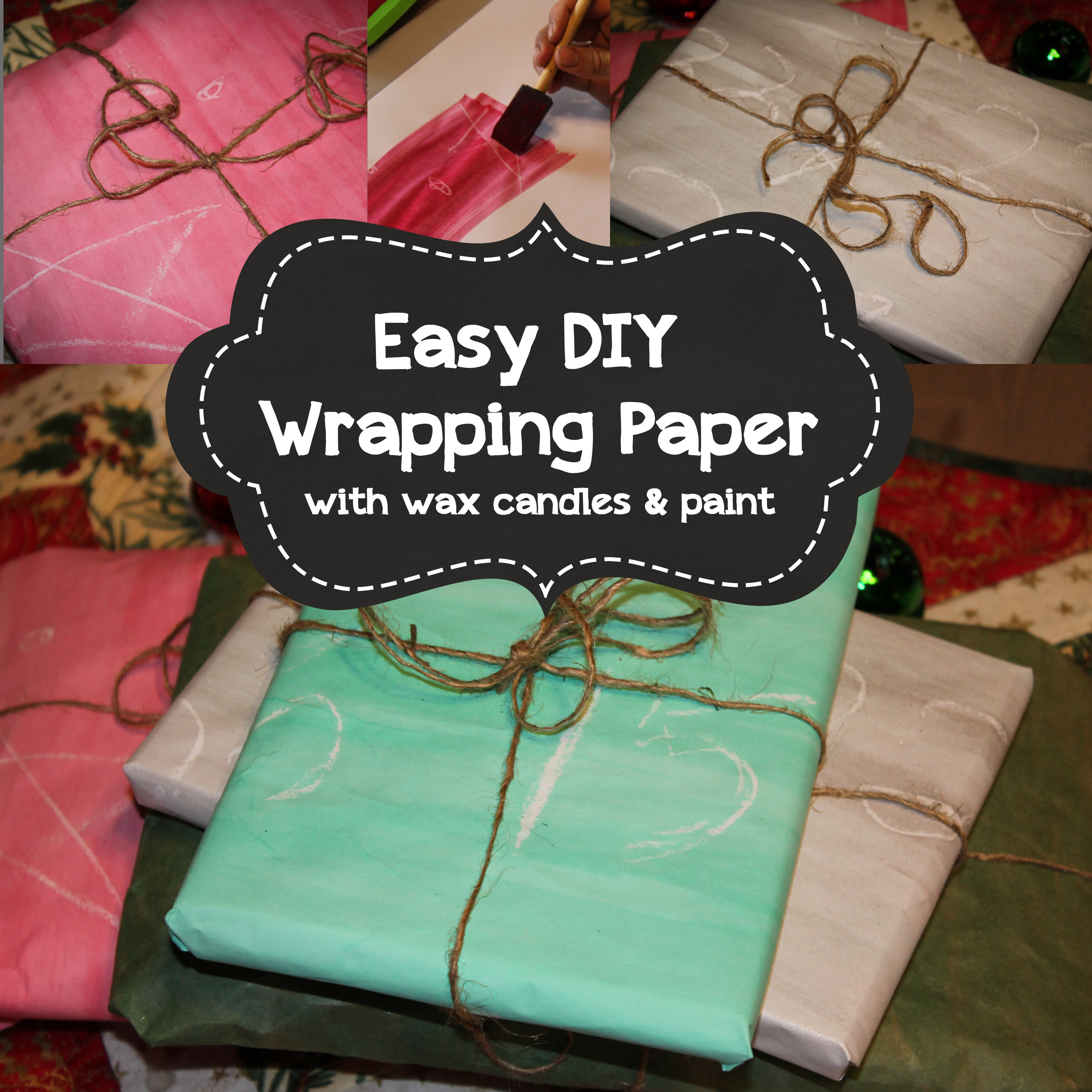 DIY Wrapping Paper (Using a Resist Technique)