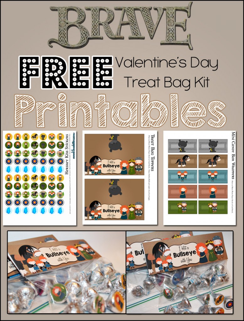 FREE Brave Valentine's Day Treat Bag Kit Printables