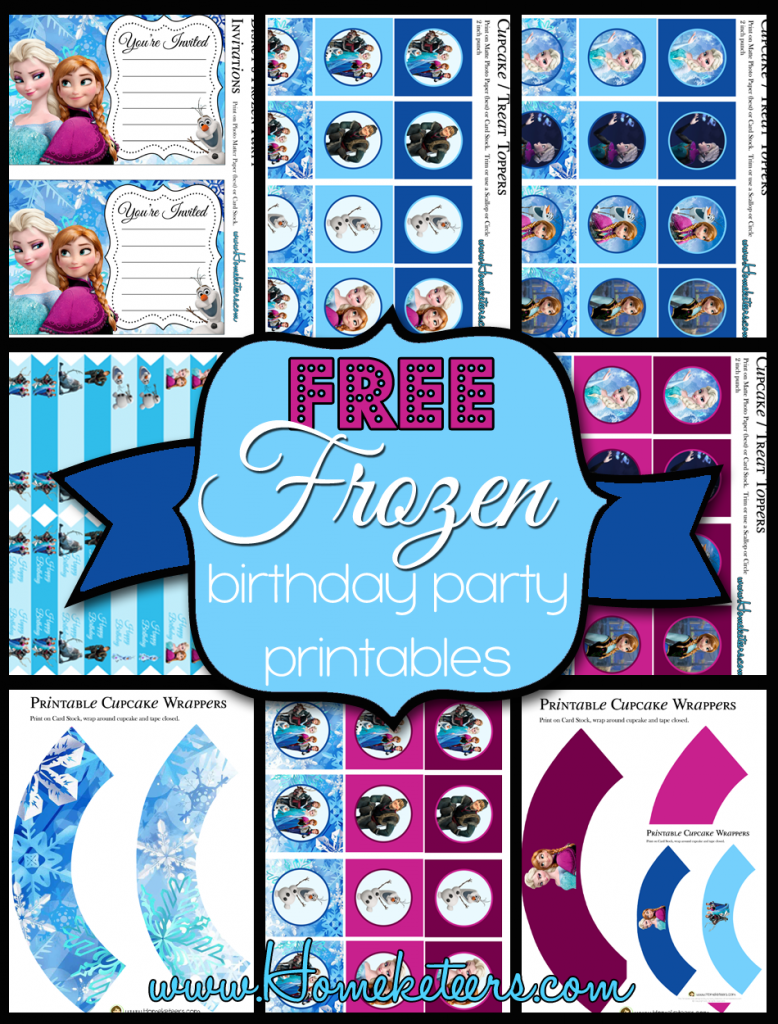 Just About Anything Frozen Themed Birthday Party Free Printables