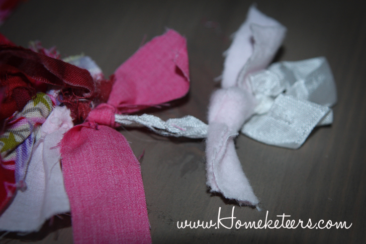 Valentine's Day DIY Easy Fabric Scrap Garland Kids Craft