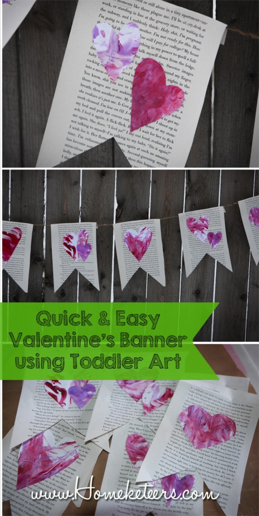 Toddler Art - Easy Valentine's Day Banner Tutorial