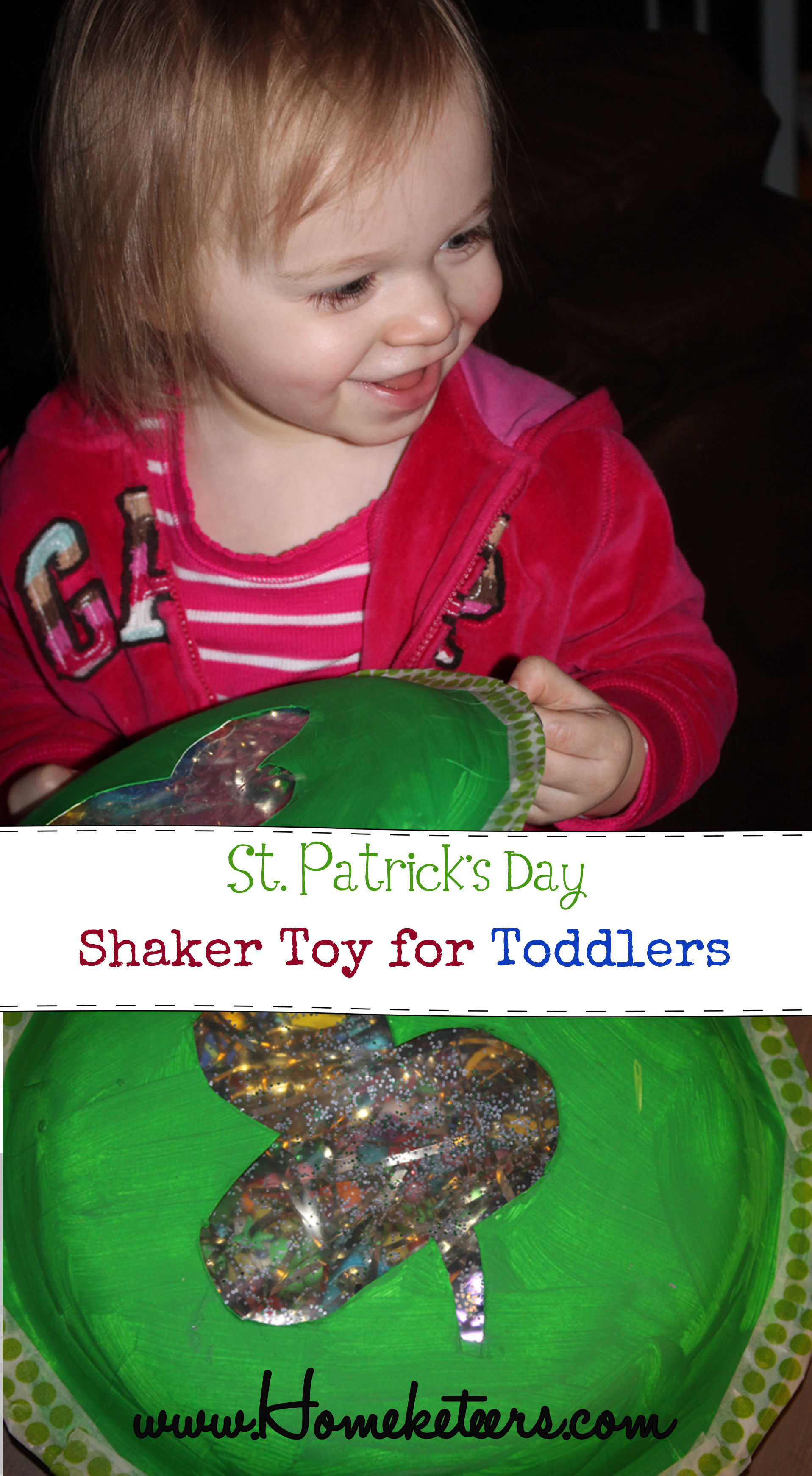 DIY St. Patrick’s Day Toddler Shaker Toy Kids Craft