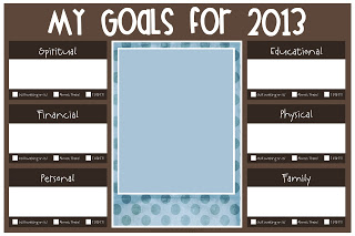 Free printables – Goal placemats