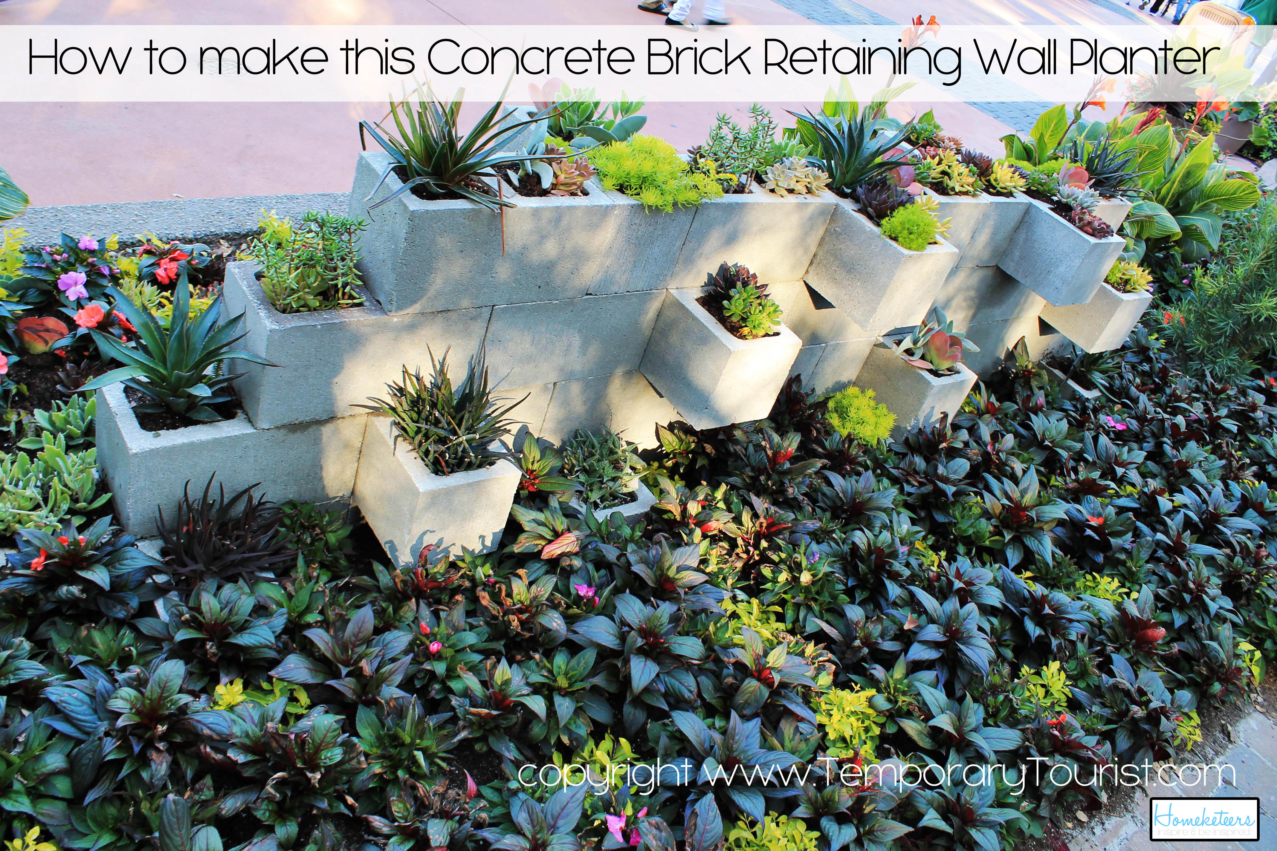 How to Make a Brick Retaining Planter Wall – WDW Style