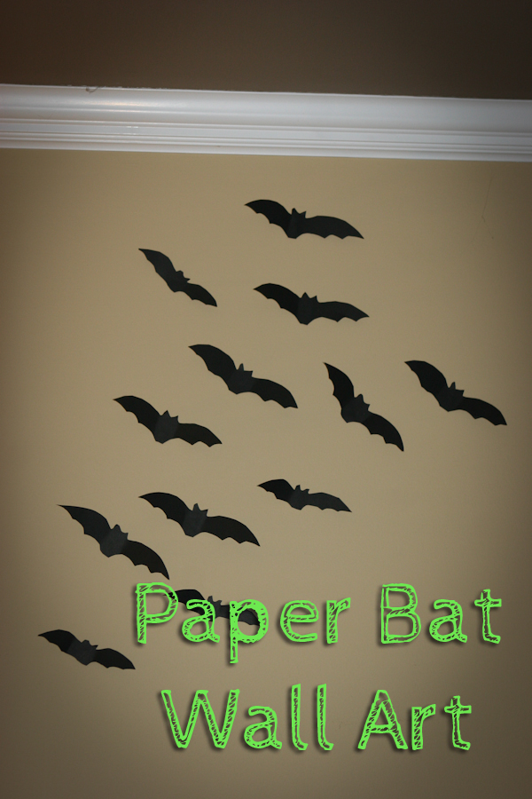 Halloween Paper Bat Wall Art {Free printables}