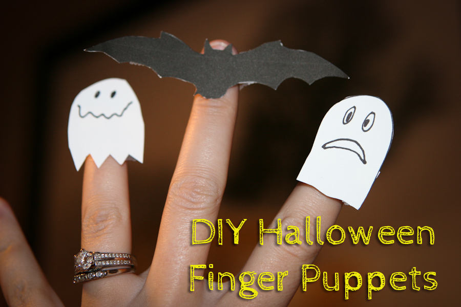 DIY Halloween Paper Finger Puppets {Tutorial}