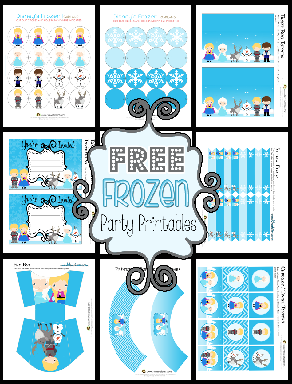 Disney’s Frozen Party Printable Set ~ FREE
