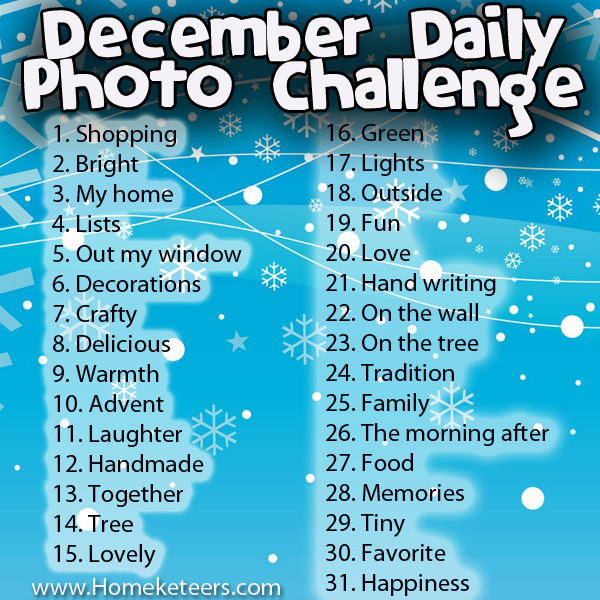 December Daily Photo Challenges