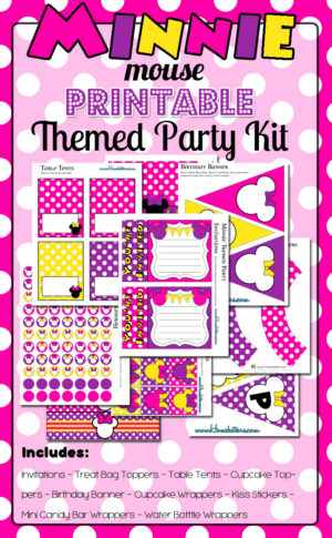 Hot Pink Minnie Mouse Birthday Party Printables Kit ~ FREE
