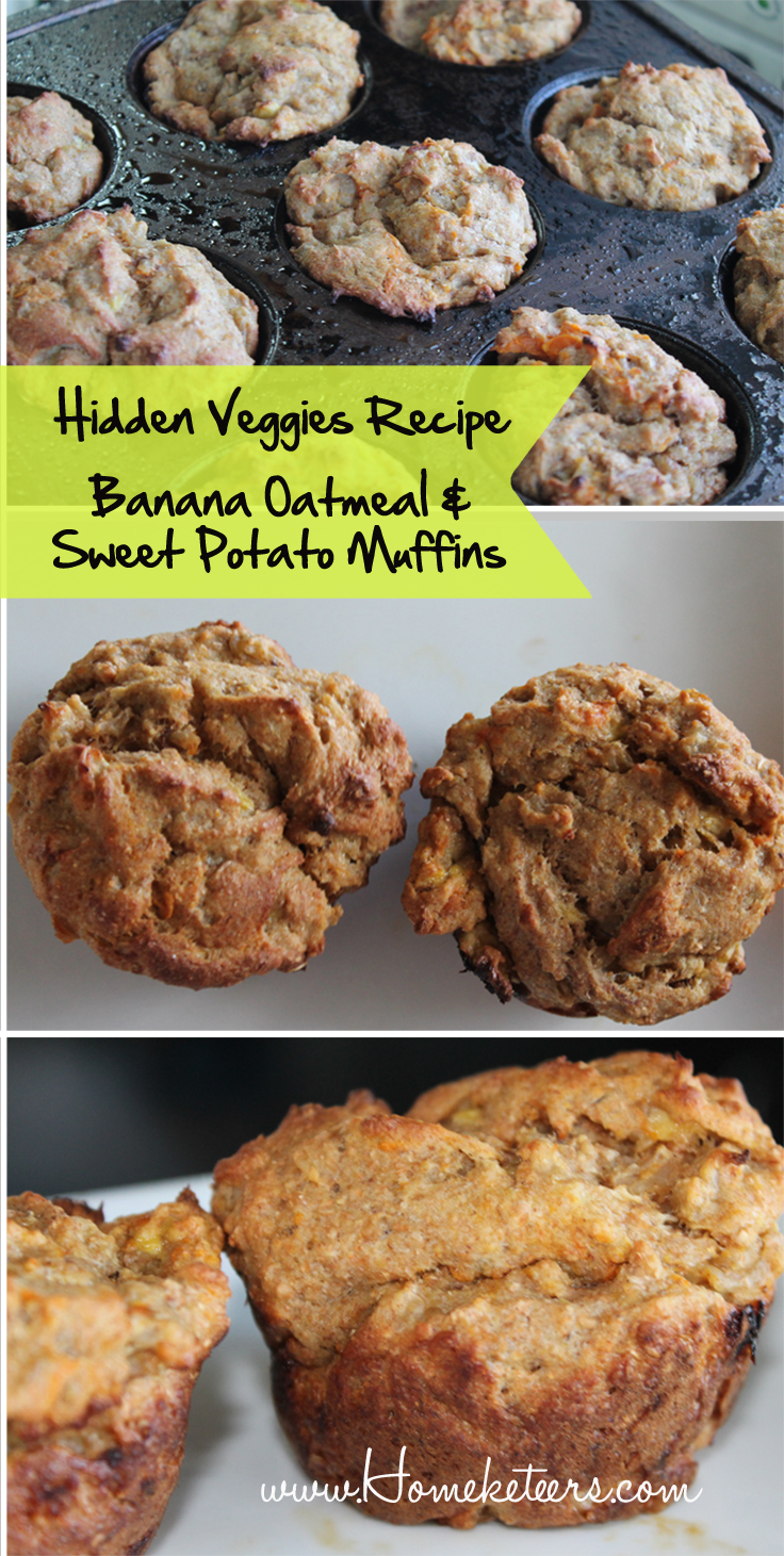 Hidden Veggies Recipe: Banana Oatmeal & Sweet Potato Muffins