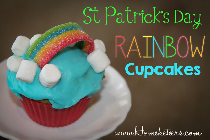 St. Patrick’s Day Rainbow Cupcakes