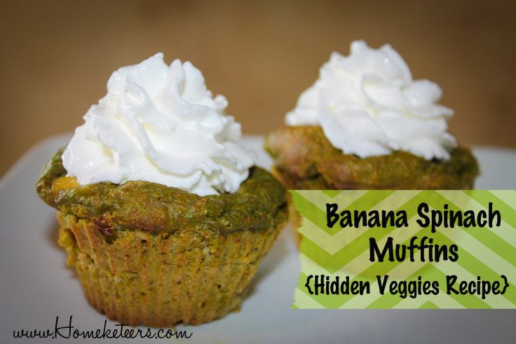 Banana Spinach Muffins {Hidden Veggies Recipe}